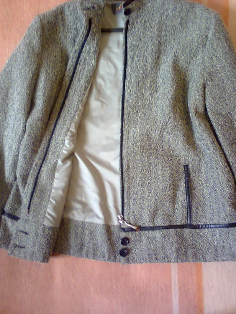 Пиджак на молнии 48, 50 размер,  серый 2